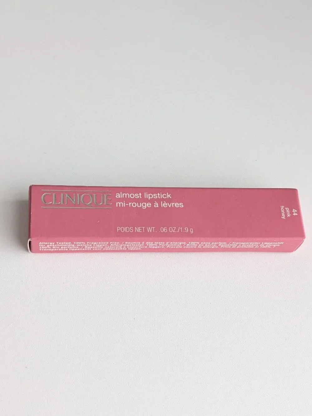 Clinique Almost Lipstick #44 Pink Honey 1.9g/0.06oz Full Size New with Box